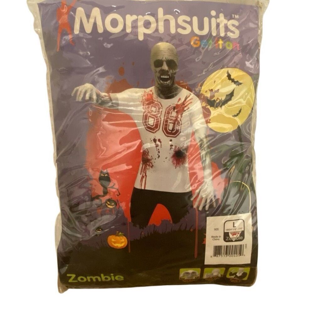 Halloween Zombie Athlete Jock Morphsuit Costume Discontinued Design NOS Adult L